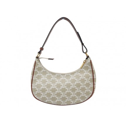 NEUF SAC A MAIN CELINE AVA EN TOILE TRIOMPHE BEIGE 193952 HAND BAG PURSE 1350€