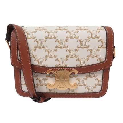 NEUF SAC A MAIN CELINE TRIOMPHE TEEN 188882 TOILE & VEAU BANDOULIERE BAG 3050€