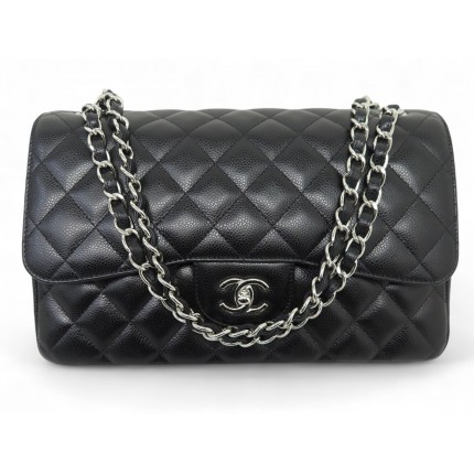 NEUF SAC A MAIN CHANEL TIMELESS GRAND CLASSIQUE JUMBO CUIR CAVIAR HANDBAG 11100€